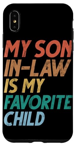 Mein Schwiegersohn ist mein Lieblingskind Familienhumor Retro Hülle für iPhone XS Max Mein Schwiegersohn ist mein Lieblingskind Familienhumor Retro Hülle für iPhone XS Max von Funny Gifts For Son In Law Graphic
