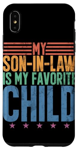 Mein Schwiegersohn ist mein Lieblingskind Familienhumor Retro Hülle für iPhone XS Max Mein Schwiegersohn ist mein Lieblingskind Familienhumor Retro Hülle für iPhone XS Max von Funny Gifts For Son In Law Graphic