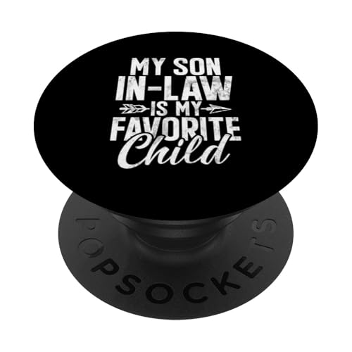 Mein Schwiegersohn ist mein Lieblingskind Familienhumor Retro PopSockets Klebender PopGrip Mein Schwiegersohn ist mein Lieblingskind Familienhumor Retro PopSockets Klebender PopGrip von Funny Gifts For Son In Law Graphic