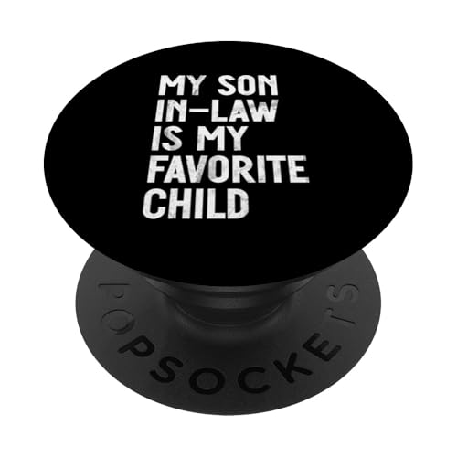 Mein Schwiegersohn ist mein Lieblingskind Familienhumor Retro PopSockets Klebender PopGrip Mein Schwiegersohn ist mein Lieblingskind Familienhumor Retro PopSockets Klebender PopGrip von Funny Gifts For Son In Law Graphic