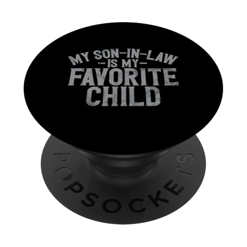 Mein Schwiegersohn ist mein Lieblingskind Familienhumor Retro PopSockets Klebender PopGrip Mein Schwiegersohn ist mein Lieblingskind Familienhumor Retro PopSockets Klebender PopGrip von Funny Gifts For Son In Law Graphic