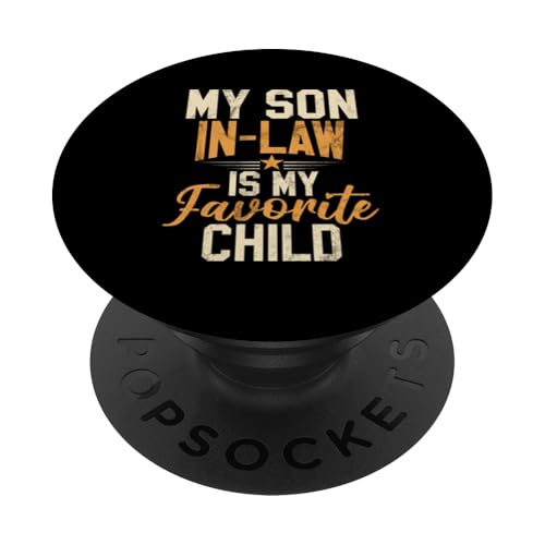 Mein Schwiegersohn ist mein Lieblingskind Familienhumor Retro PopSockets Klebender PopGrip Mein Schwiegersohn ist mein Lieblingskind Familienhumor Retro PopSockets Klebender PopGrip von Funny Gifts For Son In Law Graphic