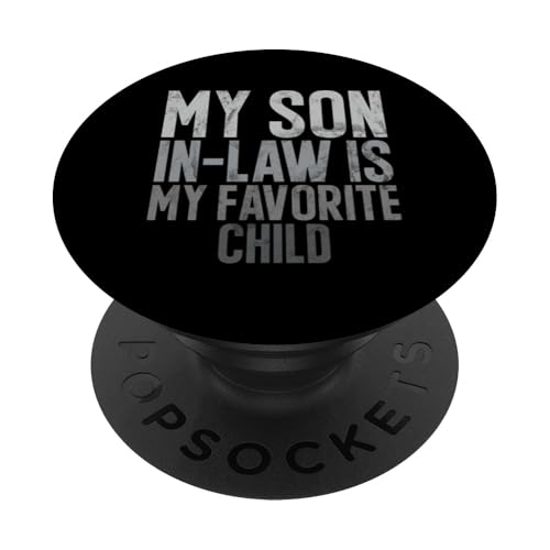 Mein Schwiegersohn ist mein Lieblingskind Familienhumor Retro PopSockets Klebender PopGrip Mein Schwiegersohn ist mein Lieblingskind Familienhumor Retro PopSockets Klebender PopGrip von Funny Gifts For Son In Law Graphic