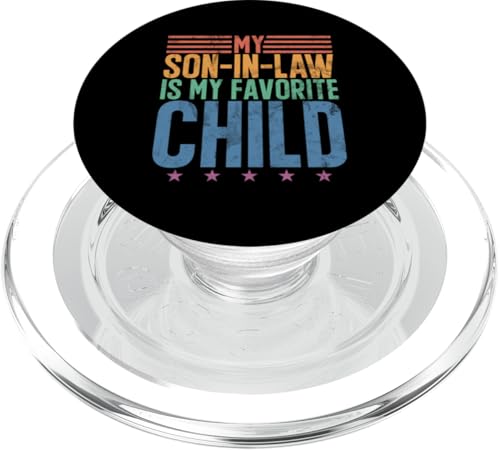 Mein Schwiegersohn ist mein Lieblingskind Familienhumor Retro PopSockets PopGrip für MagSafe Mein Schwiegersohn ist mein Lieblingskind Familienhumor Retro PopSockets PopGrip für MagSafe von Funny Gifts For Son In Law Graphic