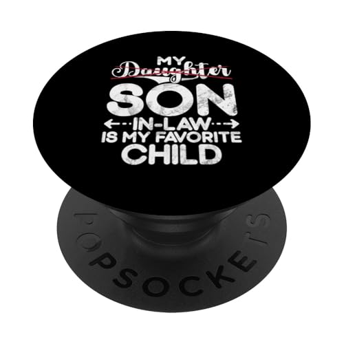 Mein Schwiegersohn ist mein Lieblingskinder, Retro-Humor-Familie PopSockets Klebender PopGrip Mein Schwiegersohn ist mein Lieblingskinder, Retro-Humor-Familie PopSockets Klebender PopGrip von Funny Gifts For Son In Law Graphic