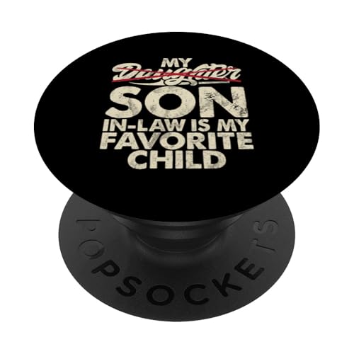 Mein Schwiegersohn ist mein Lieblingskinder, Retro-Humor-Familie PopSockets Klebender PopGrip Mein Schwiegersohn ist mein Lieblingskinder, Retro-Humor-Familie PopSockets Klebender PopGrip von Funny Gifts For Son In Law Graphic