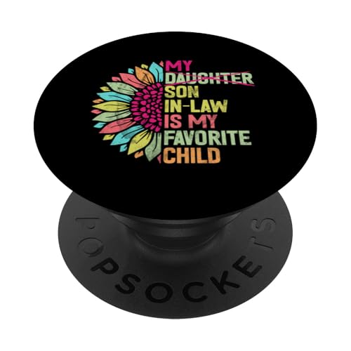 My Son In Law Is My Favorite Child Retro-Sonnenblumen-Humor PopSockets Klebender PopGrip My Son In Law Is My Favorite Child Retro-Sonnenblumen-Humor PopSockets Klebender PopGrip von Funny Gifts For Son In Law Graphic