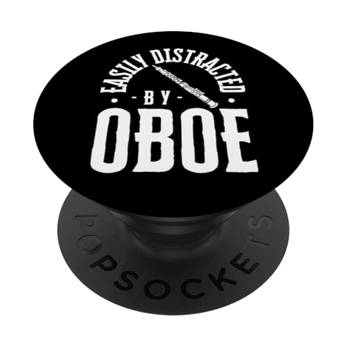 Leicht abgelenkt von Oboe Funny Oboist PopSockets Klebender PopGrip von Funny Gifts for Oboe Players And Oboists
