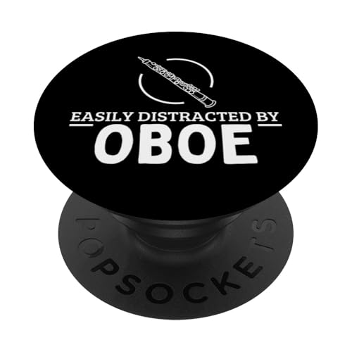 Leicht abgelenkt von Oboe Funny Oboist PopSockets Klebender PopGrip von Funny Gifts for Oboe Players And Oboists