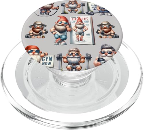 Body Building Gnome In Dads Fitness Apparel Funny Gym PopSockets PopGrip für MagSafe Body Building Gnome In Dads Fitness Apparel Funny Gym PopSockets PopGrip für MagSafe von Funny Gnome Bodybuilding Gifts For The Gym Lover