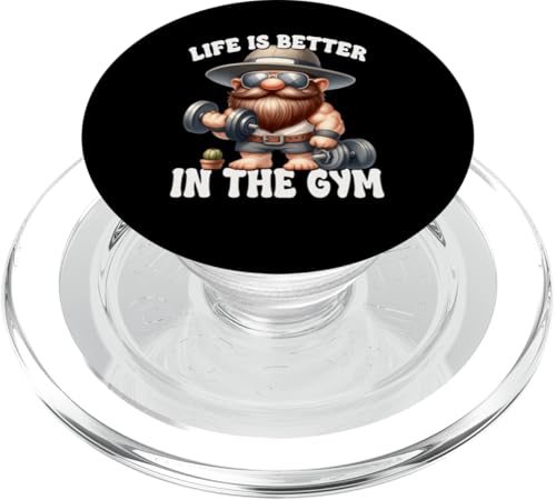 Bodybuilding Gnome Fitness Workout Exercise Training Saying PopSockets PopGrip für MagSafe von Funny Gnome Bodybuilding Gifts For The Gym Lover
