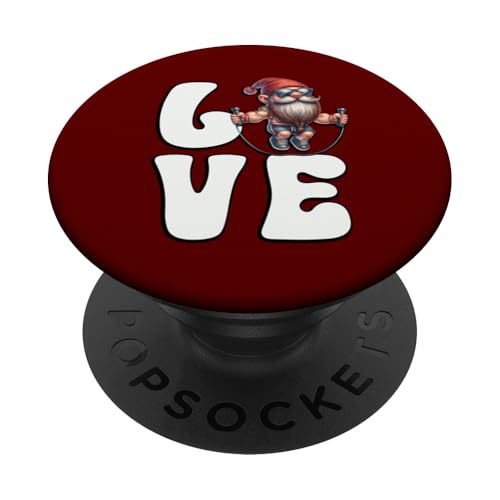 Fitness Gnome With Skipping Rope Loves Cardio Training PopSockets Klebender PopGrip Fitness Gnome With Skipping Rope Loves Cardio Training PopSockets Klebender PopGrip von Funny Gnome Bodybuilding Gifts For The Gym Lover