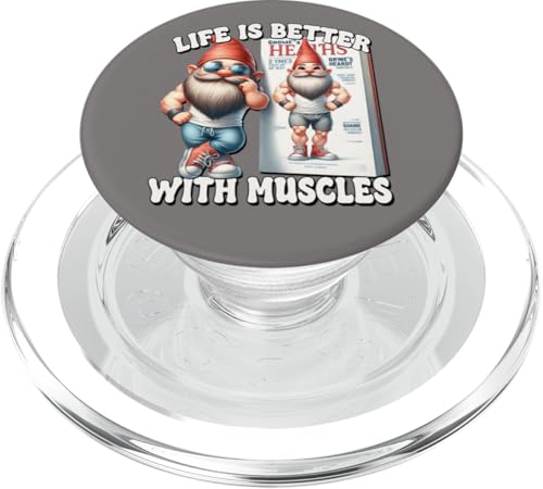 Fitness Workout Exercise Saying Life Is Better With Muscles PopSockets PopGrip für MagSafe Fitness Workout Exercise Saying Life Is Better With Muscles PopSockets PopGrip für MagSafe von Funny Gnome Bodybuilding Gifts For The Gym Lover