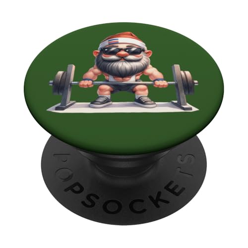 Funny Christmas In July Santa Keeps Fit With Weightlifting PopSockets Klebender PopGrip Funny Christmas In July Santa Keeps Fit With Weightlifting PopSockets Klebender PopGrip von Funny Gnome Bodybuilding Gifts For The Gym Lover