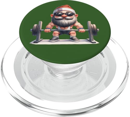 Funny Christmas In July Santa Keeps Fit With Weightlifting PopSockets PopGrip für MagSafe Funny Christmas In July Santa Keeps Fit With Weightlifting PopSockets PopGrip für MagSafe von Funny Gnome Bodybuilding Gifts For The Gym Lover
