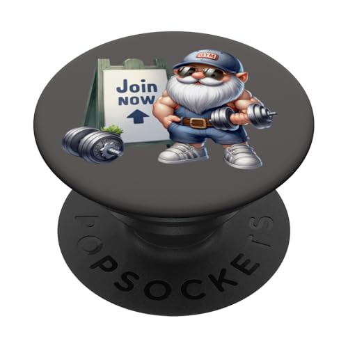 Funny Gym Gnome Graphic With Dumbbells For Men Fitness Dad PopSockets Klebender PopGrip Funny Gym Gnome Graphic With Dumbbells For Men Fitness Dad PopSockets Klebender PopGrip von Funny Gnome Bodybuilding Gifts For The Gym Lover