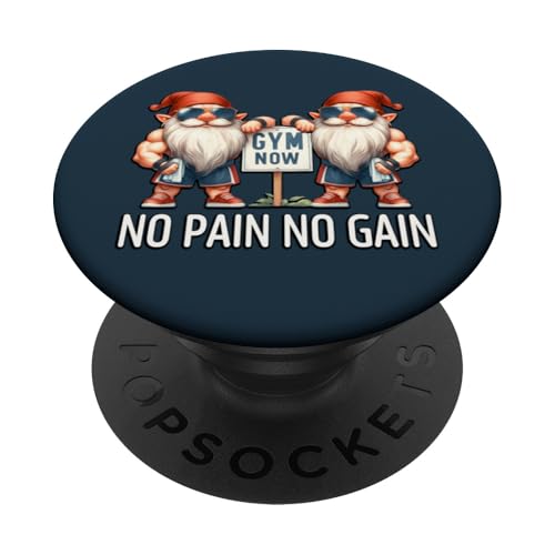 Funny Gym Gnomes In Dads Fitness Apparel No Pain No Gain PopSockets Klebender PopGrip Funny Gym Gnomes In Dads Fitness Apparel No Pain No Gain PopSockets Klebender PopGrip von Funny Gnome Bodybuilding Gifts For The Gym Lover