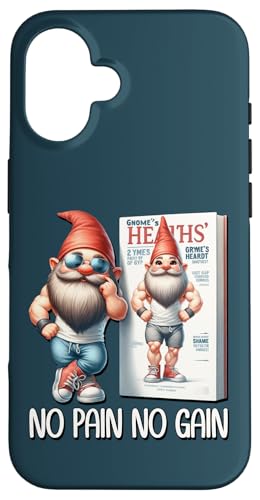 No Pain No Gain Funny Body Building Gnome For Fitness Dad Hülle für iPhone 16 No Pain No Gain Funny Body Building Gnome For Fitness Dad Hülle für iPhone 16 von Funny Gnome Bodybuilding Gifts For The Gym Lover