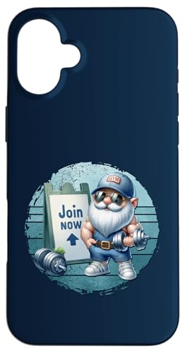 Retro Fitness Gnome In Gym Outfit With Dumbbells Vintage Gym Hülle für iPhone 16 Plus Retro Fitness Gnome In Gym Outfit With Dumbbells Vintage Gym Hülle für iPhone 16 Plus von Funny Gnome Bodybuilding Gifts For The Gym Lover
