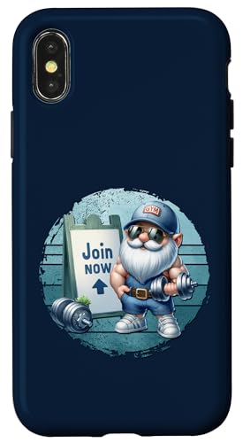 Retro Fitness Gnome In Gym Outfit With Dumbbells Vintage Gym Hülle für iPhone X/XS Retro Fitness Gnome In Gym Outfit With Dumbbells Vintage Gym Hülle für iPhone X/XS von Funny Gnome Bodybuilding Gifts For The Gym Lover