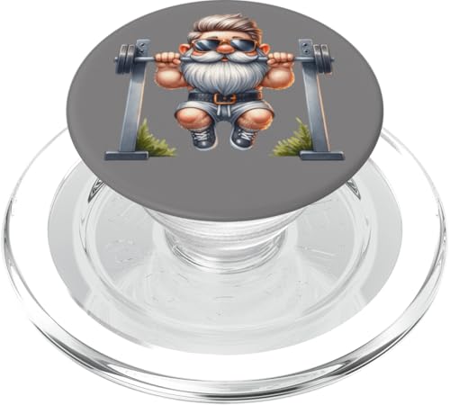 Stylish Body Building Gnome Does Pull-Ups On A Dumbbell Bar PopSockets PopGrip für MagSafe Stylish Body Building Gnome Does Pull-Ups On A Dumbbell Bar PopSockets PopGrip für MagSafe von Funny Gnome Bodybuilding Gifts For The Gym Lover