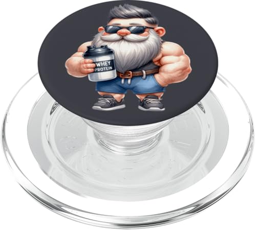 Whey Protein Gnome Dad Funny Bodybuilder Graphic For Coach PopSockets PopGrip für MagSafe Whey Protein Gnome Dad Funny Bodybuilder Graphic For Coach PopSockets PopGrip für MagSafe von Funny Gnome Bodybuilding Gifts For The Gym Lover