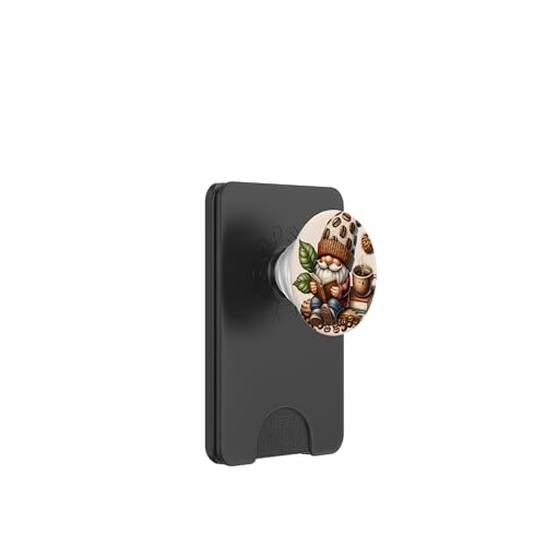 Coffee And Book Reading Accessories For Book Lovers Gnome PopSockets PopWallet für MagSafe von Funny Gnome Coffee Accessories & Book Lover Gifts