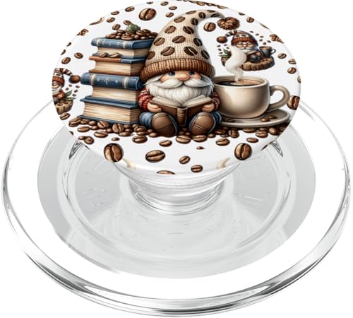 Coffee Bean Patterns For Women Funny Gnome Reading Books PopSockets PopGrip für MagSafe Coffee Bean Patterns For Women Funny Gnome Reading Books PopSockets PopGrip für MagSafe von Funny Gnome Coffee Accessories & Book Lover Gifts