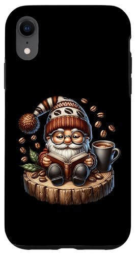 Coffee Gnome Graphic For Teacher And Librarian Funny Reading Hülle für iPhone XR von Funny Gnome Coffee Accessories & Book Lover Gifts