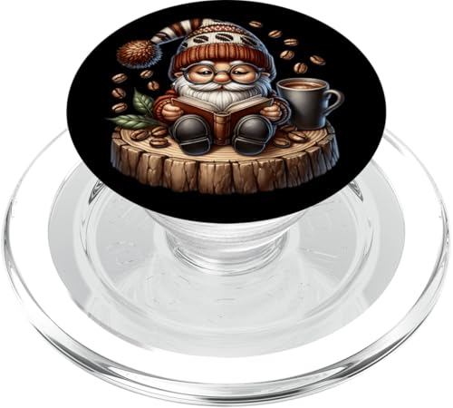 Coffee Gnome Graphic For Teacher And Librarian Funny Reading PopSockets PopGrip für MagSafe Coffee Gnome Graphic For Teacher And Librarian Funny Reading PopSockets PopGrip für MagSafe von Funny Gnome Coffee Accessories & Book Lover Gifts
