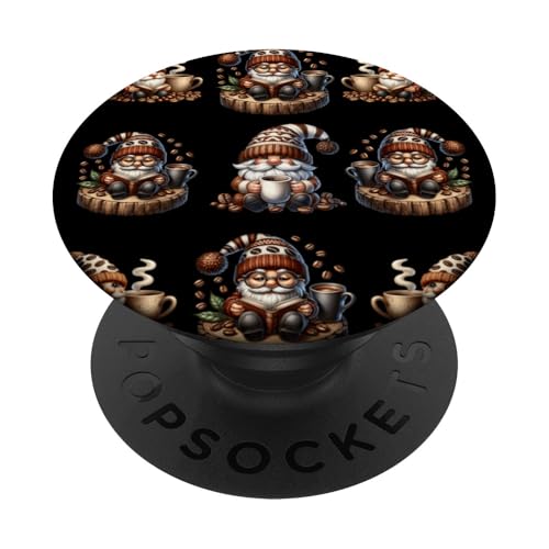 Coffee Gnome With Biggest Coffee Mugs For Bookworm Teacher PopSockets Klebender PopGrip Coffee Gnome With Biggest Coffee Mugs For Bookworm Teacher PopSockets Klebender PopGrip von Funny Gnome Coffee Accessories & Book Lover Gifts
