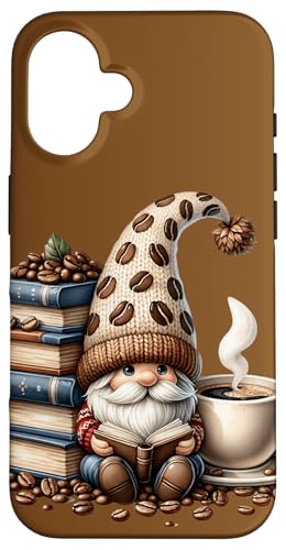 Librarian Gnome Love Reading Books Coffee Mug For Teacher Hülle für iPhone 16 von Funny Gnome Coffee Accessories & Book Lover Gifts