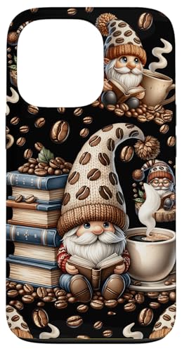 Love Coffee And Books Gnome Decor For Librarian And Teacher Hülle für iPhone 13 Pro von Funny Gnome Coffee Accessories & Book Lover Gifts