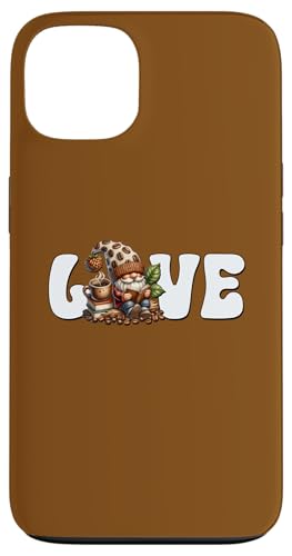 Love Coffee And Reading Book Gnome For Teacher And Librarian Hülle für iPhone 13 von Funny Gnome Coffee Accessories & Book Lover Gifts