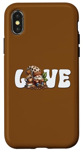 Love Coffee And Reading Book Gnome For Teacher And Librarian Hülle für iPhone X/XS von Funny Gnome Coffee Accessories & Book Lover Gifts