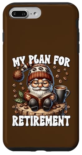 Retired Teacher Gnome Coffee And Books For Funny Retirement Hülle für iPhone 7 Plus/8 Plus von Funny Gnome Coffee Accessories & Book Lover Gifts