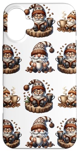 Teacher Coffee Graphic For Women Funny Gnomes For Coffee Mom Hülle für iPhone 16 Plus von Funny Gnome Coffee Accessories & Book Lover Gifts