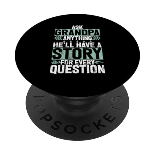 Frag Opa alles, er hat für jede Frage eine Geschichte PopSockets Klebender PopGrip Frag Opa alles, er hat für jede Frage eine Geschichte PopSockets Klebender PopGrip von Funny Grandpa Vintage Father's Day Gifts Granddad
