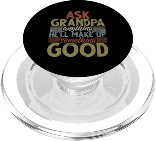 Frag Opa alles, er wird sich etwas Gutes einfallen lassen, Retro PopSockets PopGrip für MagSafe von Funny Grandpa Vintage Father's Day Gifts Granddad