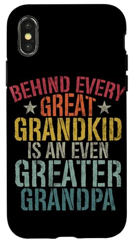 Hinter jedem Urenkel steht ein noch größerer Opa Retro Hülle für iPhone X/XS Hinter jedem Urenkel steht ein noch größerer Opa Retro Hülle für iPhone X/XS von Funny Grandpa Vintage Father's Day Gifts Granddad