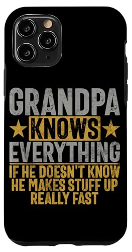 Opa weiß alles Lustiges Vatertags-Pops Hülle für iPhone 11 Pro von Funny Grandpa Vintage Father's Day Gifts Granddad