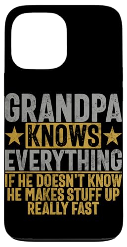 Opa weiß alles Lustiges Vatertags-Pops Hülle für iPhone 13 Pro Max von Funny Grandpa Vintage Father's Day Gifts Granddad