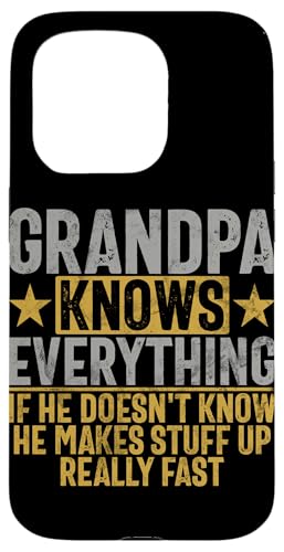 Opa weiß alles Lustiges Vatertags-Pops Hülle für iPhone 15 Pro von Funny Grandpa Vintage Father's Day Gifts Granddad