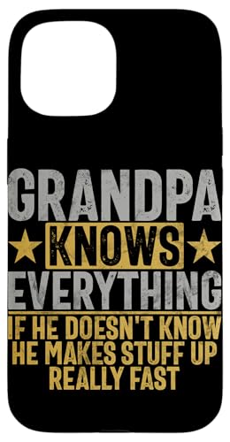Opa weiß alles Lustiges Vatertags-Pops Hülle für iPhone 15 Opa weiß alles Lustiges Vatertags-Pops Hülle für iPhone 15 von Funny Grandpa Vintage Father's Day Gifts Granddad