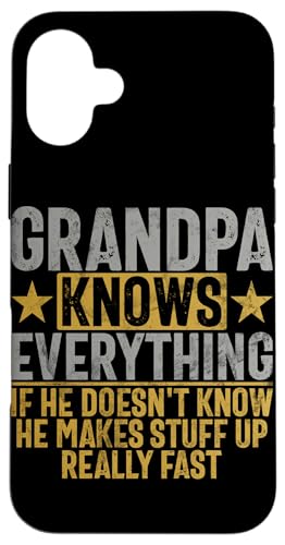 Opa weiß alles Lustiges Vatertags-Pops Hülle für iPhone 16 Plus von Funny Grandpa Vintage Father's Day Gifts Granddad