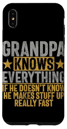 Opa weiß alles Lustiges Vatertags-Pops Hülle für iPhone XS Max von Funny Grandpa Vintage Father's Day Gifts Granddad