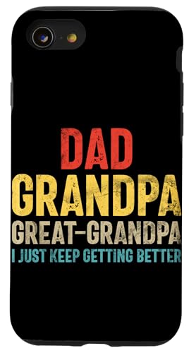 Papa Opa Urgroßvater Ich werde einfach immer besser Retro Hülle für iPhone SE (2020) / 7 / 8 von Funny Grandpa Vintage Father's Day Gifts Granddad