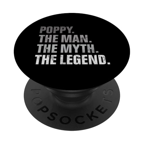 Poppy Der Mann Der Mythos Die Legende Vatertag Großvater PopSockets Klebender PopGrip Poppy Der Mann Der Mythos Die Legende Vatertag Großvater PopSockets Klebender PopGrip von Funny Grandpa Vintage Father's Day Gifts Granddad