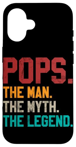 Pops Der Mann Der Mythos Die Legende Vatertag Großeltern Hülle für iPhone 16 Pops Der Mann Der Mythos Die Legende Vatertag Großeltern Hülle für iPhone 16 von Funny Grandpa Vintage Father's Day Gifts Granddad