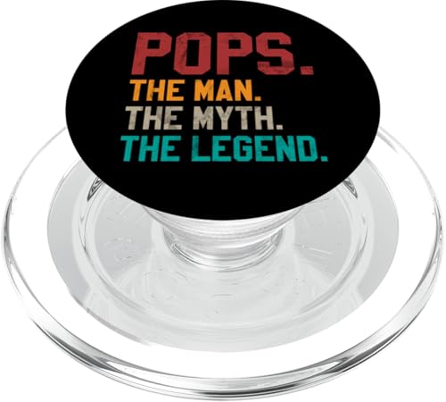 Pops Der Mann Der Mythos Die Legende Vatertag Großeltern PopSockets PopGrip für MagSafe Pops Der Mann Der Mythos Die Legende Vatertag Großeltern PopSockets PopGrip für MagSafe von Funny Grandpa Vintage Father's Day Gifts Granddad